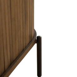 Hot Nimara Florence jalousi skab med lameller i røget eg 70x40x85 cm