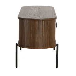 Online Nimara Florence jalousi tv-bord med lameller i røget eg 138x40x55 cm