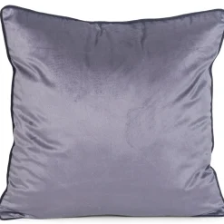 Discount Nimara Gabi pyntepude - Sølvgrå velour 45x45 cm