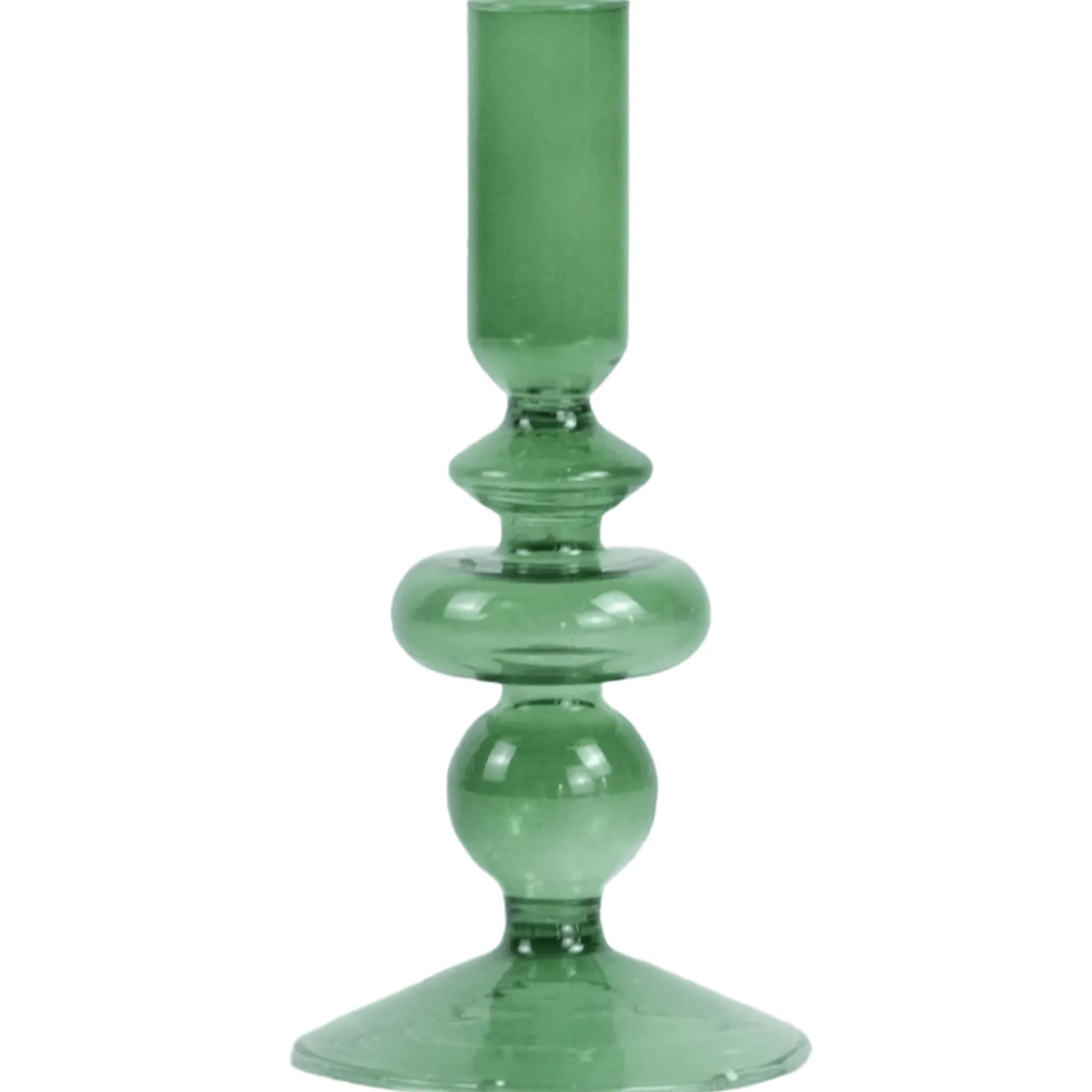 Hot Nimara Gracie glas lysestage grøn 18 cm