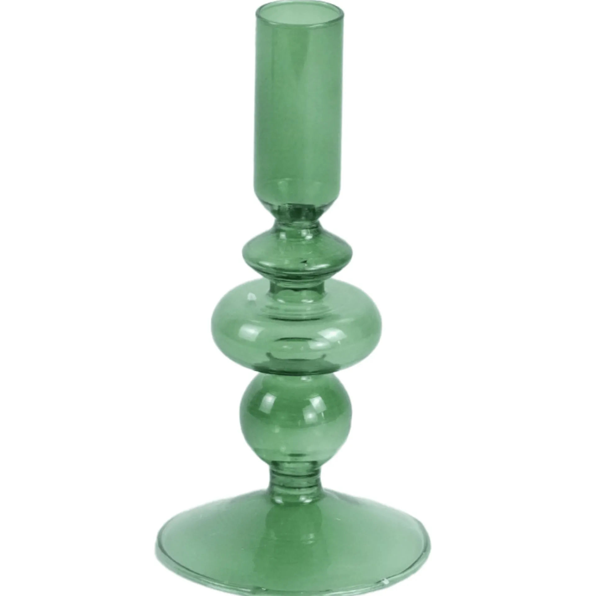 Hot Nimara Gracie glas lysestage grøn 18 cm