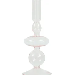 New Nimara Gracie glas lysestage lyserød 18 cm