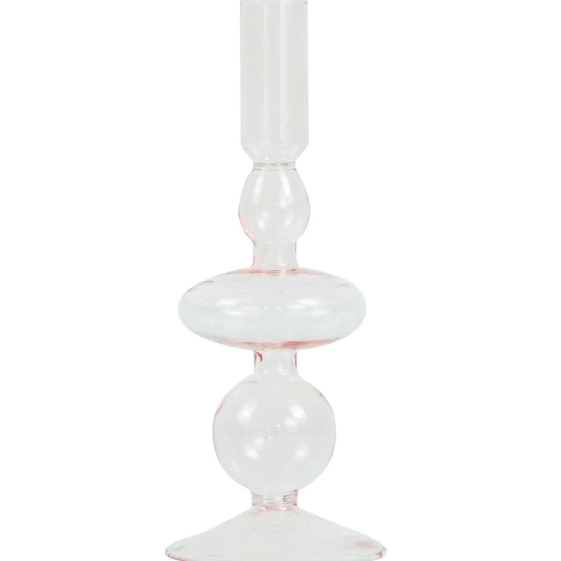 New Nimara Gracie glas lysestage lyserød 18 cm