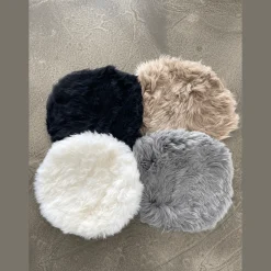 Best Nimara Ægte lammeskindshynde - Beige Ø40 cm