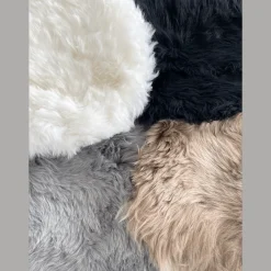 Best Nimara Ægte lammeskindshynde - Beige Ø40 cm