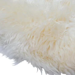 Online Nimara Ægte New Zealand lammeskind langhåret - Hvid 95x65 cm