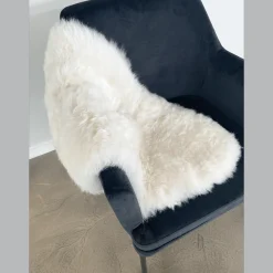Online Nimara Ægte New Zealand lammeskind langhåret - Hvid 95x65 cm