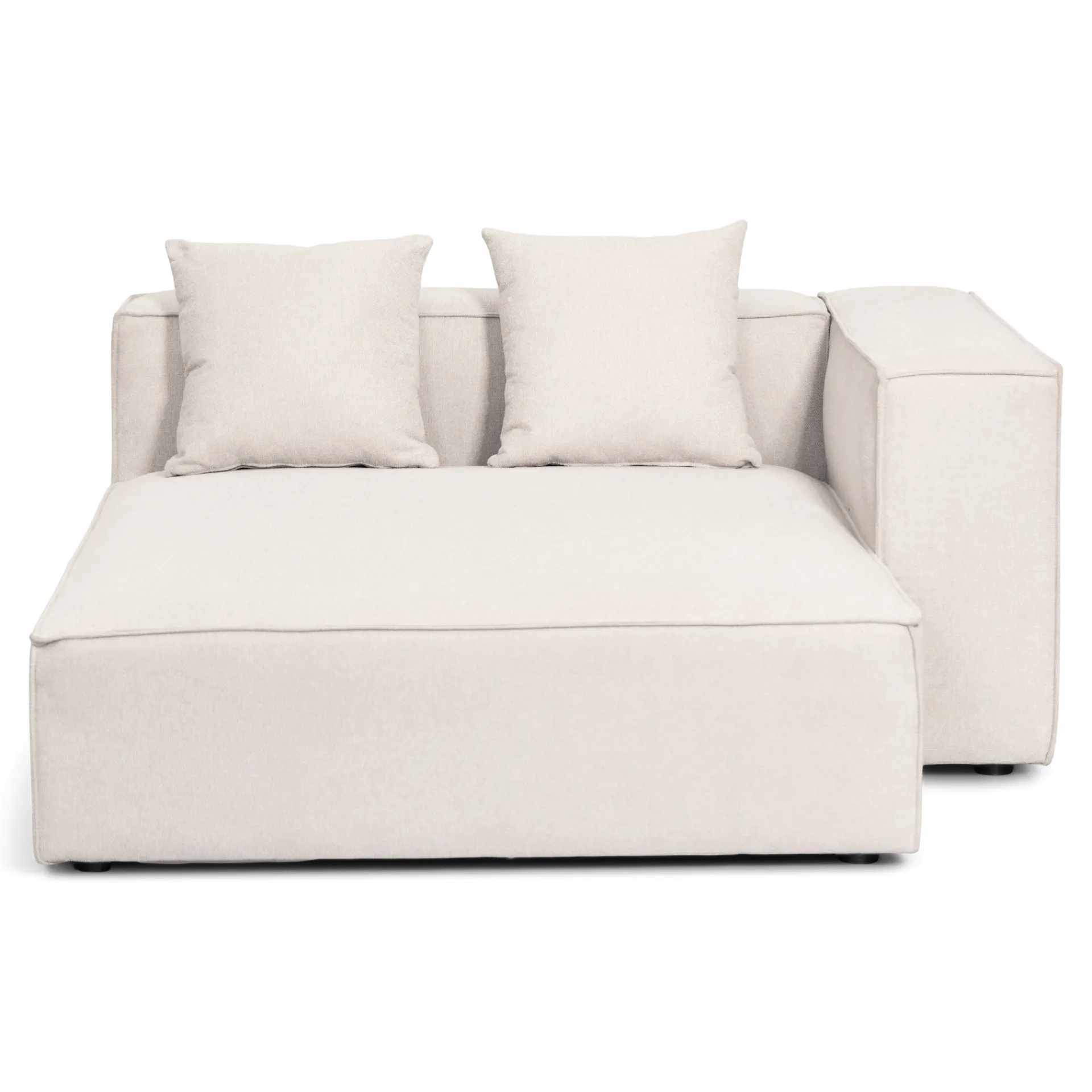 New Nimara Hailey - Højrevendt chaiselong modulsofa i beige med 3 moduler L: 415 X D: 148 X H: 65 cm