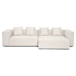 Nimara Hailey - Højrevendt chaiselong modulsofa i beige med 2 moduler L: 294 X D: 148 X H: 65 cm