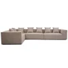 Clearance Nimara Hailey - Hjørnesofa modulsofa i sand med 4 moduler (Opstilling 1) L: 368 X D: 247 X H: 65 cm