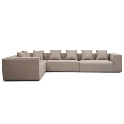 Clearance Nimara Hailey - Hjørnesofa modulsofa i sand med 4 moduler (Opstilling 1) L: 368 X D: 247 X H: 65 cm