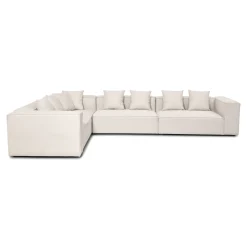 Discount Nimara Hailey - Hjørnesofa modulsofa i beige med 4 moduler (Opstilling 1) L: 368 X D: 247 X H: 65 cm