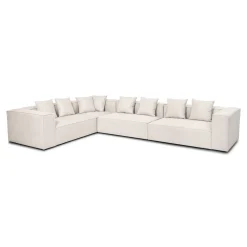 Discount Nimara Hailey - Hjørnesofa modulsofa i beige med 4 moduler (Opstilling 1) L: 368 X D: 247 X H: 65 cm