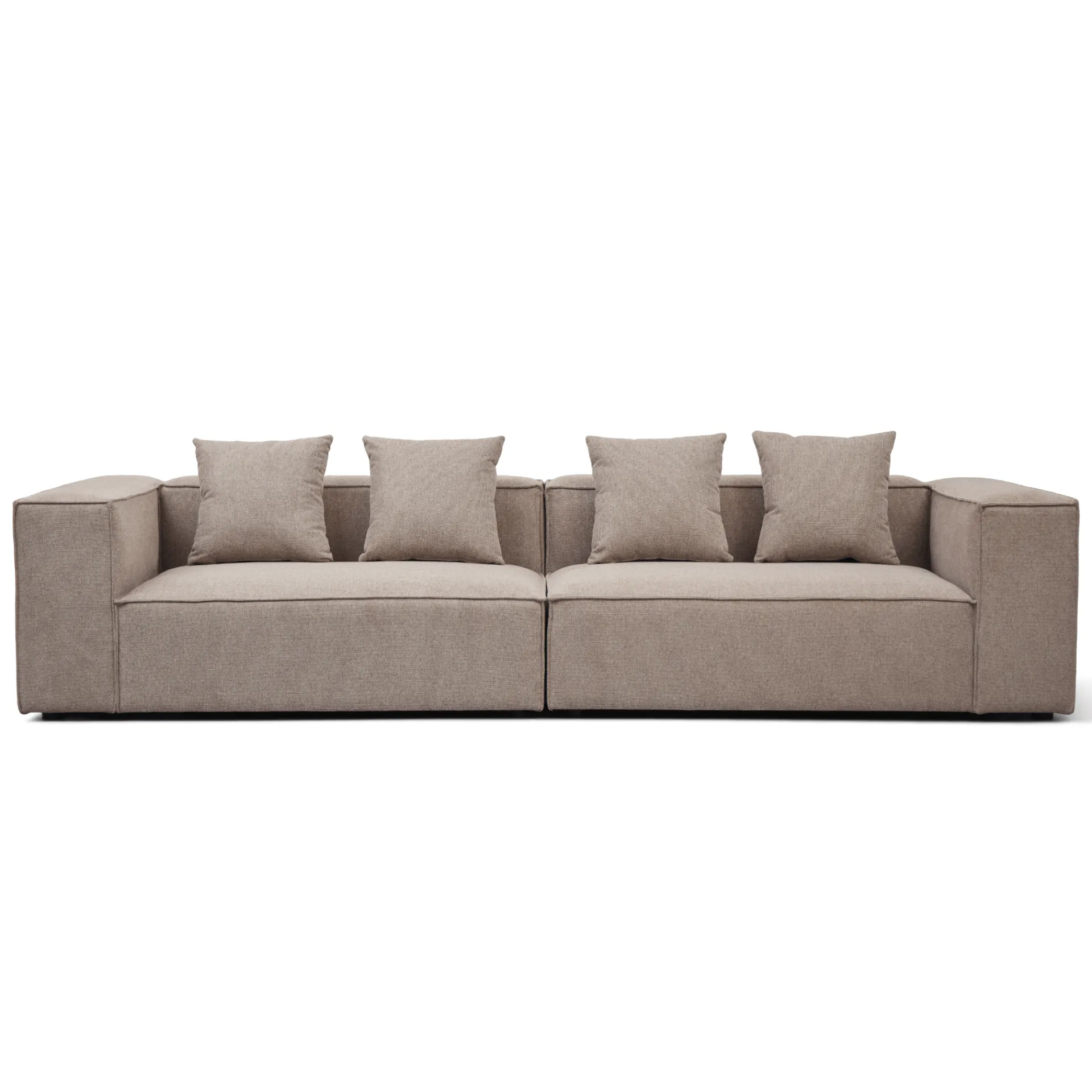 Nimara Hailey - Modulsofa i sand med 2 moduler L: 294 X D: 100 X H: 65 cm