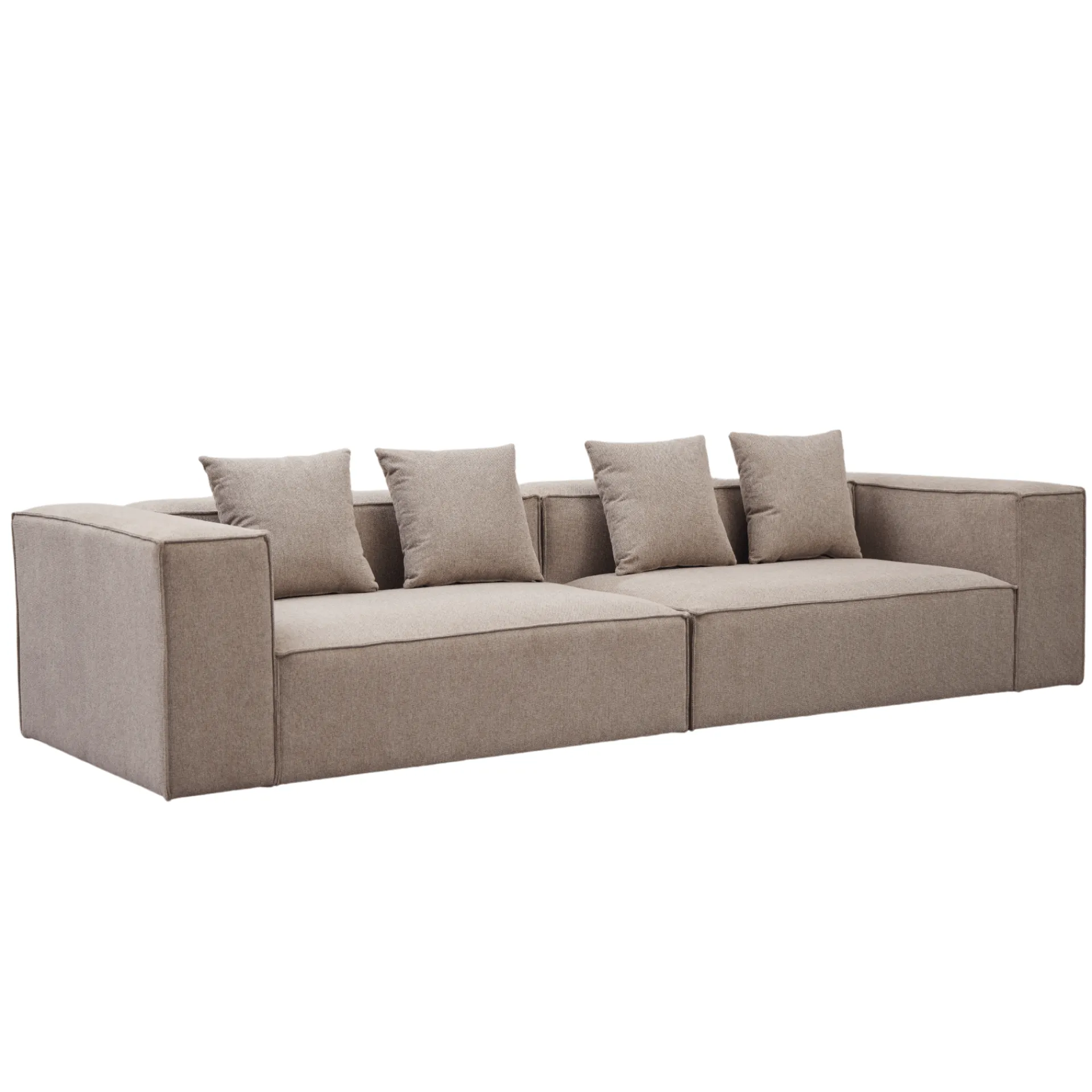 Nimara Hailey - Modulsofa i sand med 2 moduler L: 294 X D: 100 X H: 65 cm