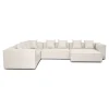 Clearance Nimara Hailey - U-sofa modulsofa i beige med 4 moduler - Højrevendt chaiselong L: 368 X D: 247 X H: 65 cm