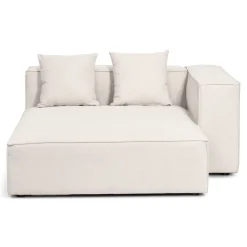 Clearance Nimara Hailey - U-sofa modulsofa i beige med 4 moduler - Højrevendt chaiselong L: 368 X D: 247 X H: 65 cm