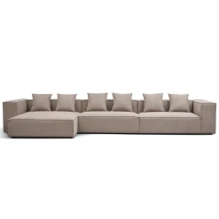 Best Nimara Hailey - Venstrevendt chaiselong modulsofa i sand med 3 moduler L: 415 X D: 148 X H: 65 cm