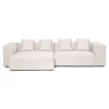 Discount Nimara Hailey - Venstrevendt chaiselong modulsofa i beige med 2 moduler L: 294 X D: 148 X H: 65 cm