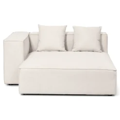 Discount Nimara Hailey - Venstrevendt chaiselong modulsofa i beige med 2 moduler L: 294 X D: 148 X H: 65 cm