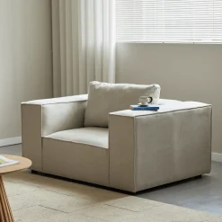 Online Nimara Hailey lænestol i beige L: 136 X D: 100 X H: 64 Cm