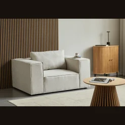 Online Nimara Hailey lænestol i beige L: 136 X D: 100 X H: 64 Cm