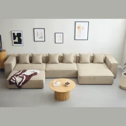 Sale Nimara Hailey puf i sand 121 x 74 cm