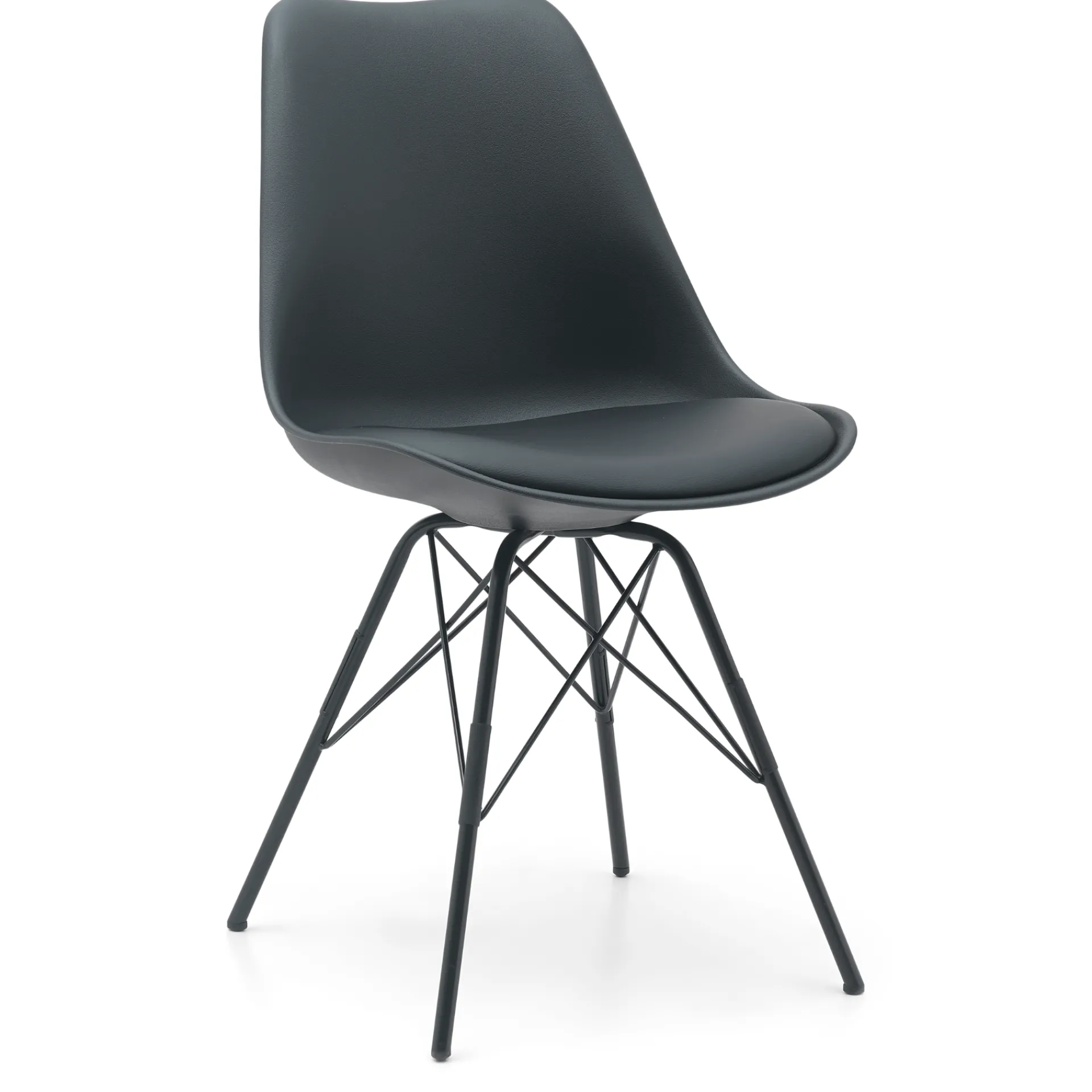 Clearance Nimara Hannah spisebordsstol - Sort med sorte ben