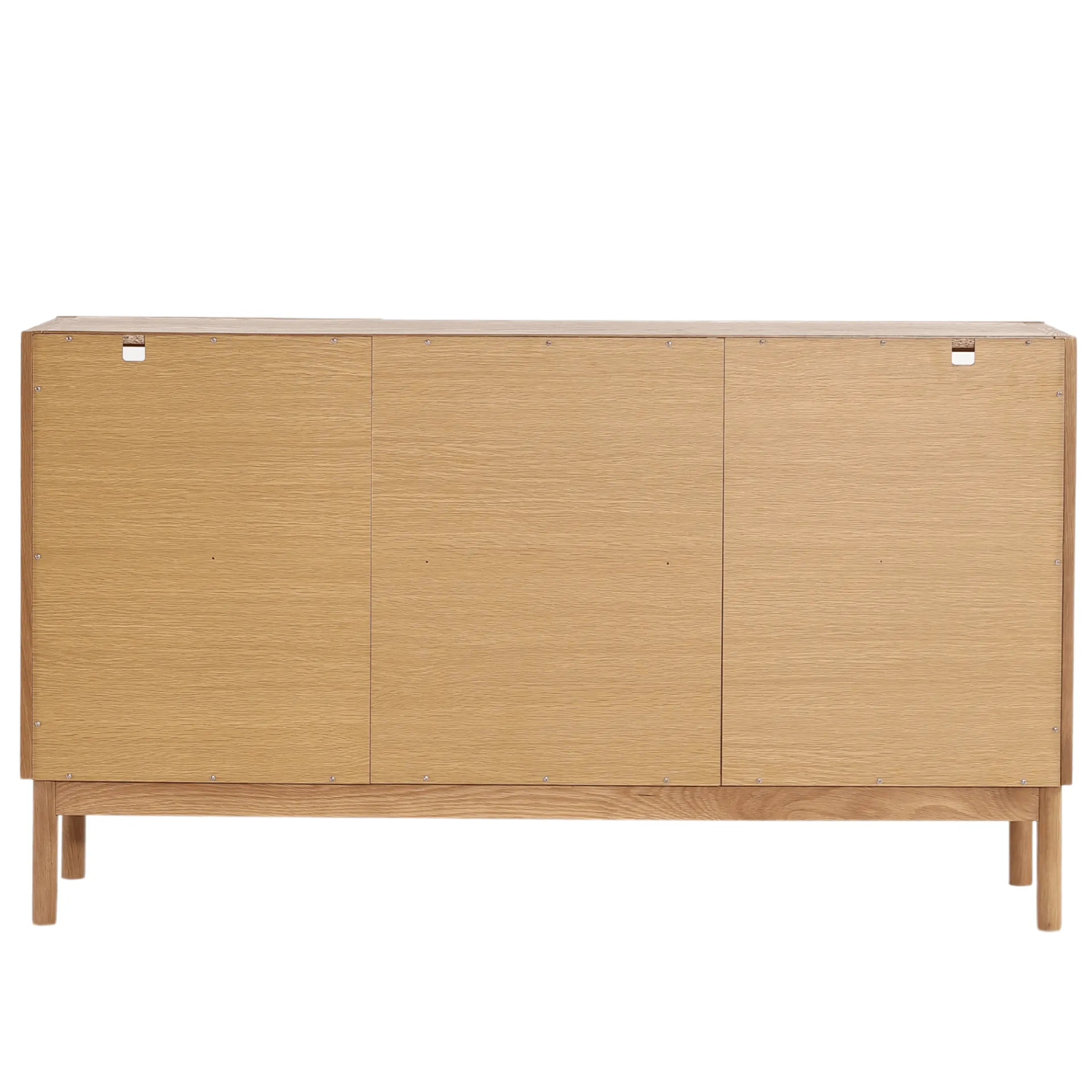 Clearance Nimara Havana egetræ glas skænk/vitrineskab med 3 låger - 80x40x140 cm