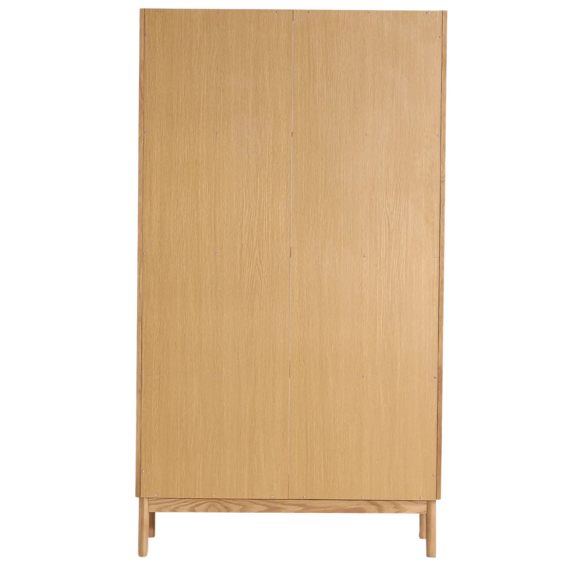 Online Nimara Havana egetræ vitrineskab med 2 låger - 180x40x100 cm