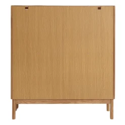 Outlet Nimara Havana egetræ vitrineskab med 2 låger -110x40x100 cm