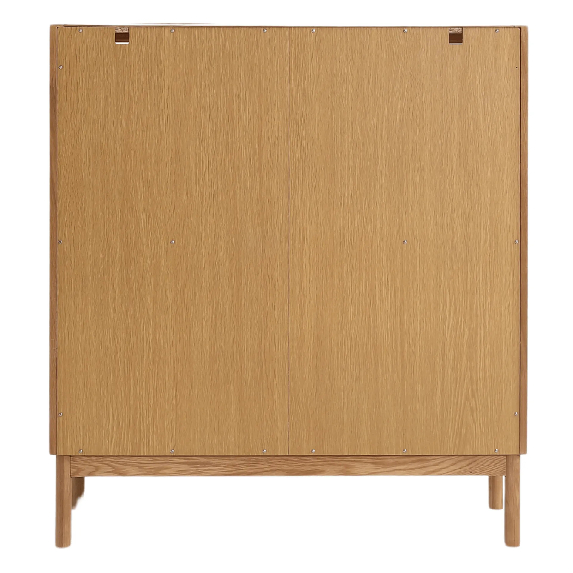 Outlet Nimara Havana egetræ vitrineskab med 2 låger -110x40x100 cm