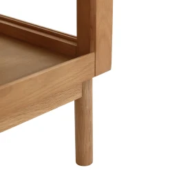 Outlet Nimara Havana egetræ vitrineskab med 2 låger -110x40x100 cm