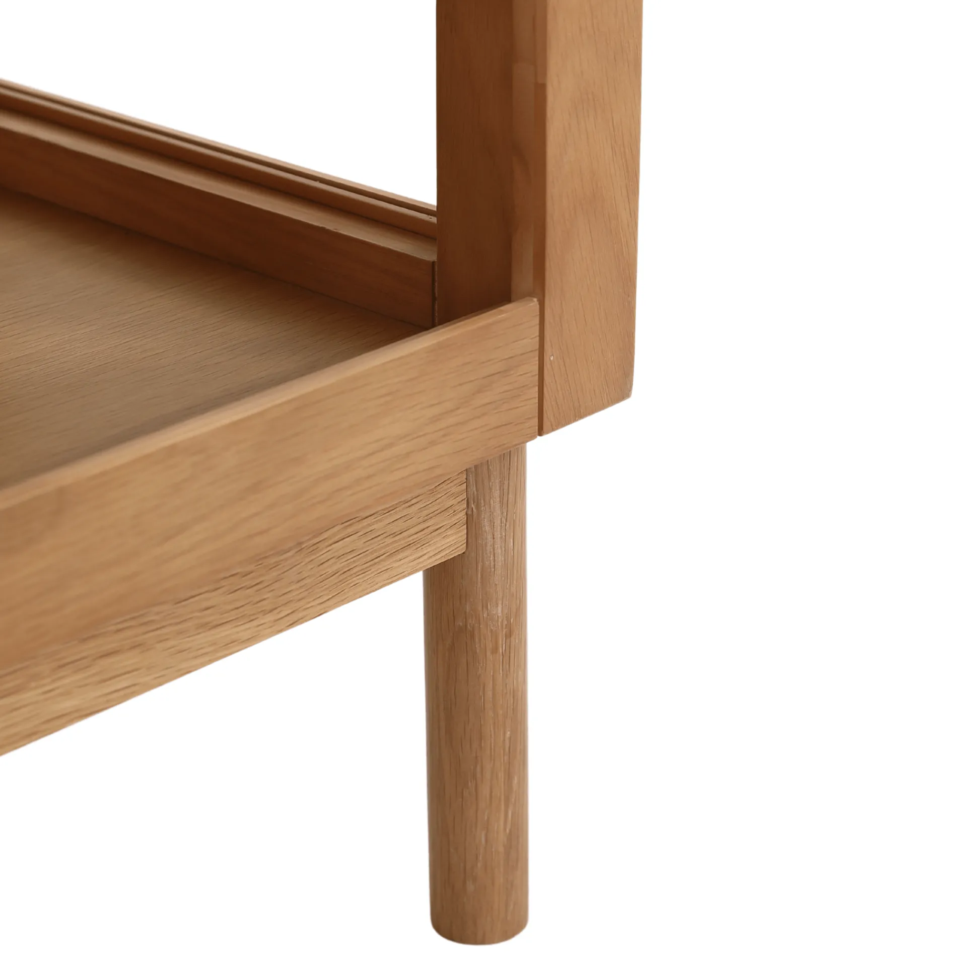 Outlet Nimara Havana egetræ vitrineskab med 2 låger -110x40x100 cm