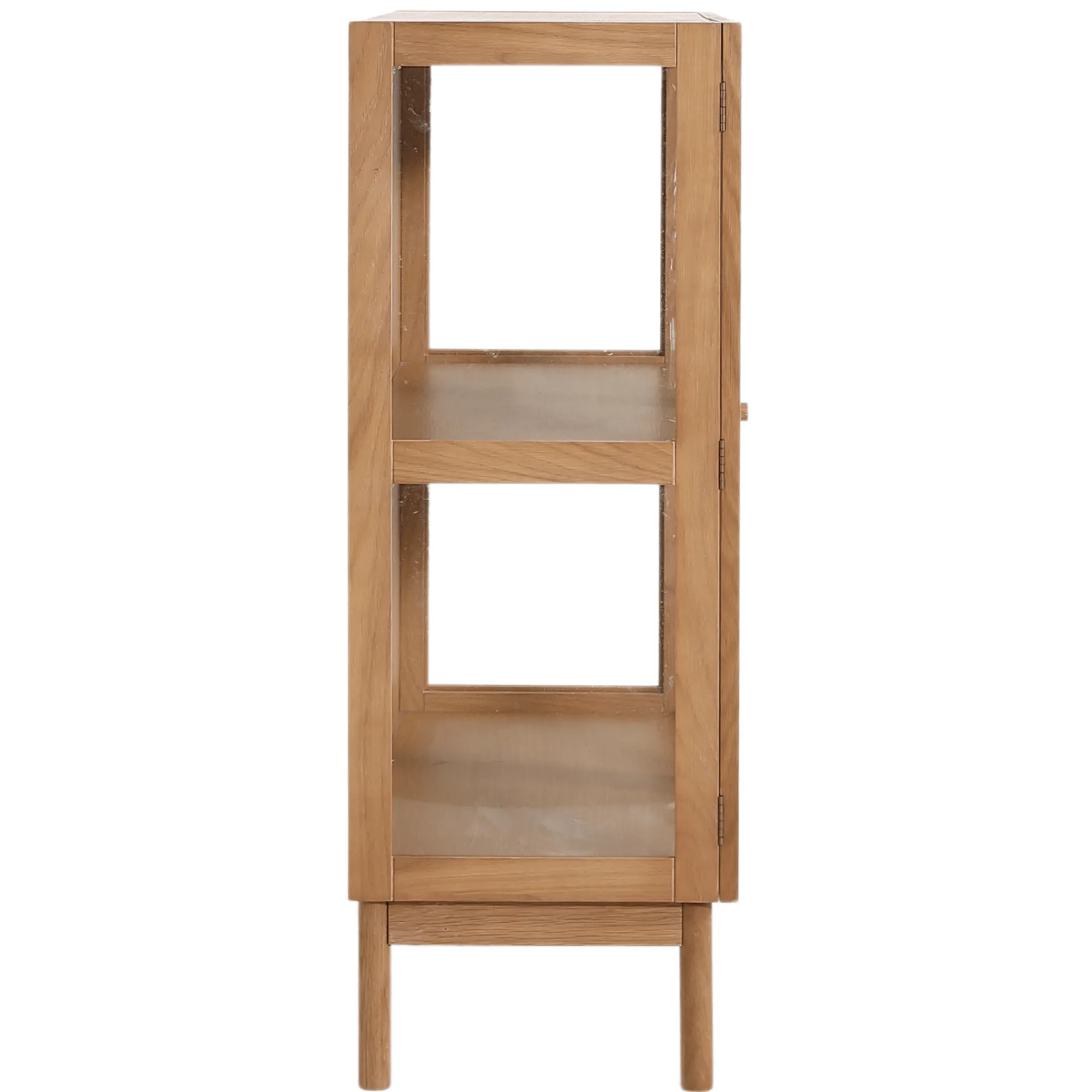 Outlet Nimara Havana egetræ vitrineskab med 2 låger -110x40x100 cm