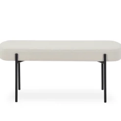 New Nimara Helena bænk i hvid boucle 100x36x43 cm