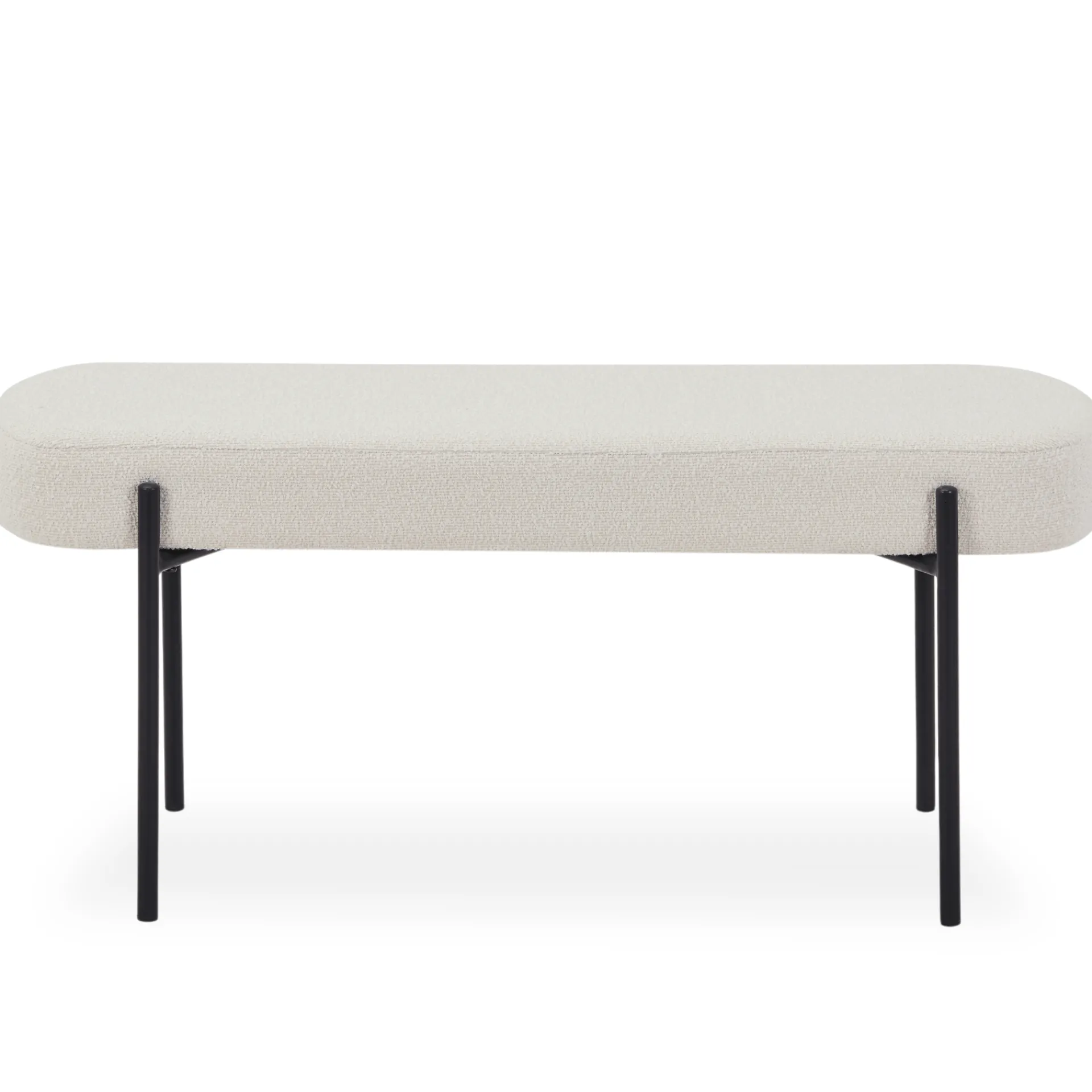 New Nimara Helena bænk i hvid boucle 100x36x43 cm