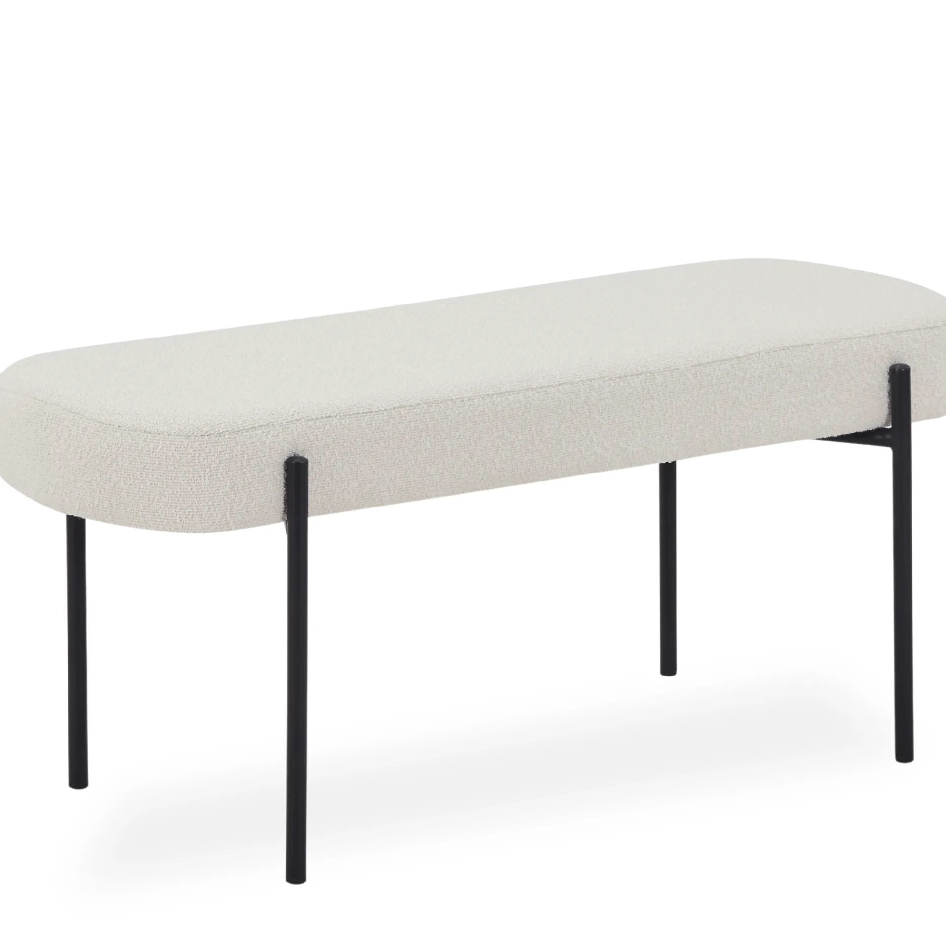 New Nimara Helena bænk i hvid boucle 100x36x43 cm