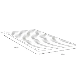 Discount Nimara Henry hvid topmadras i PU-skum 180x200x4 cm