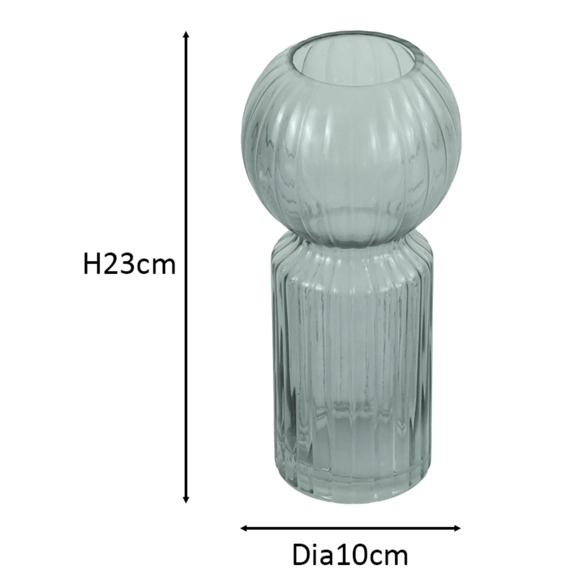 Best Nimara Hera glas vase grå 23 cm