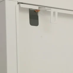 Nimara Herman glas skænk/vitrineskab - Hvidt metal 80x40x105 cm