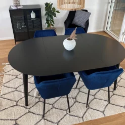 Nimara Herman glas skænk/vitrineskab - Sort metal 80x40x105 cm