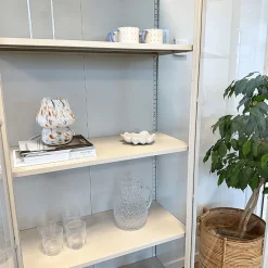 Outlet Nimara Herman Vitrineskab - Beige metal/glas - 110x40x140 cm