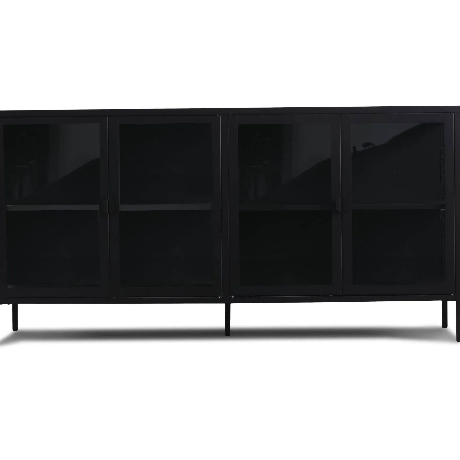 Sale Nimara Herman Vitrineskab - Sort metal/glas - 170x40x85 cm