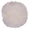 New Nimara Hvid rund lammeskindshynde Ø35 cm Imiteret
