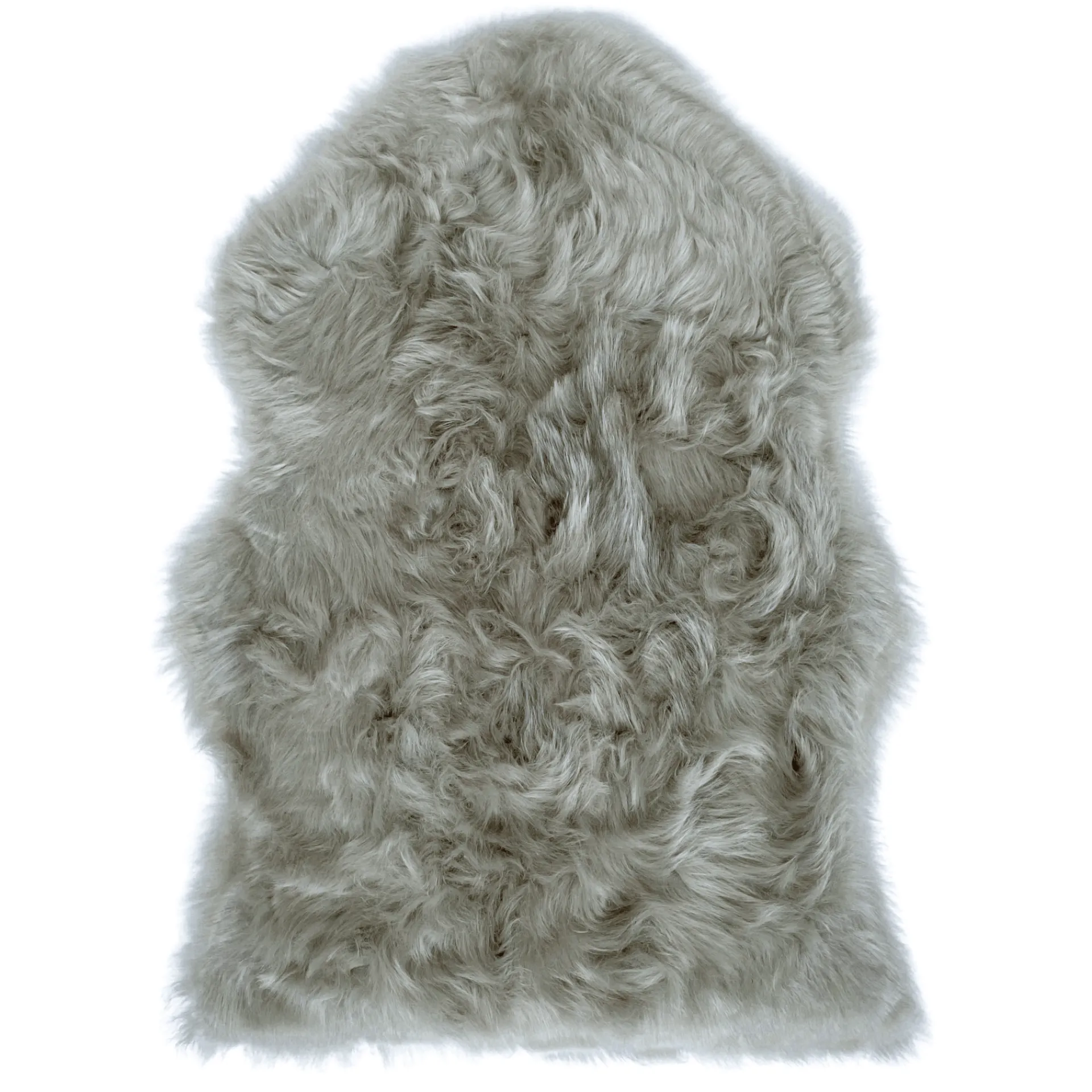 Discount Nimara Imiteret langhåret lammeskind i Grå - 65x95 cm