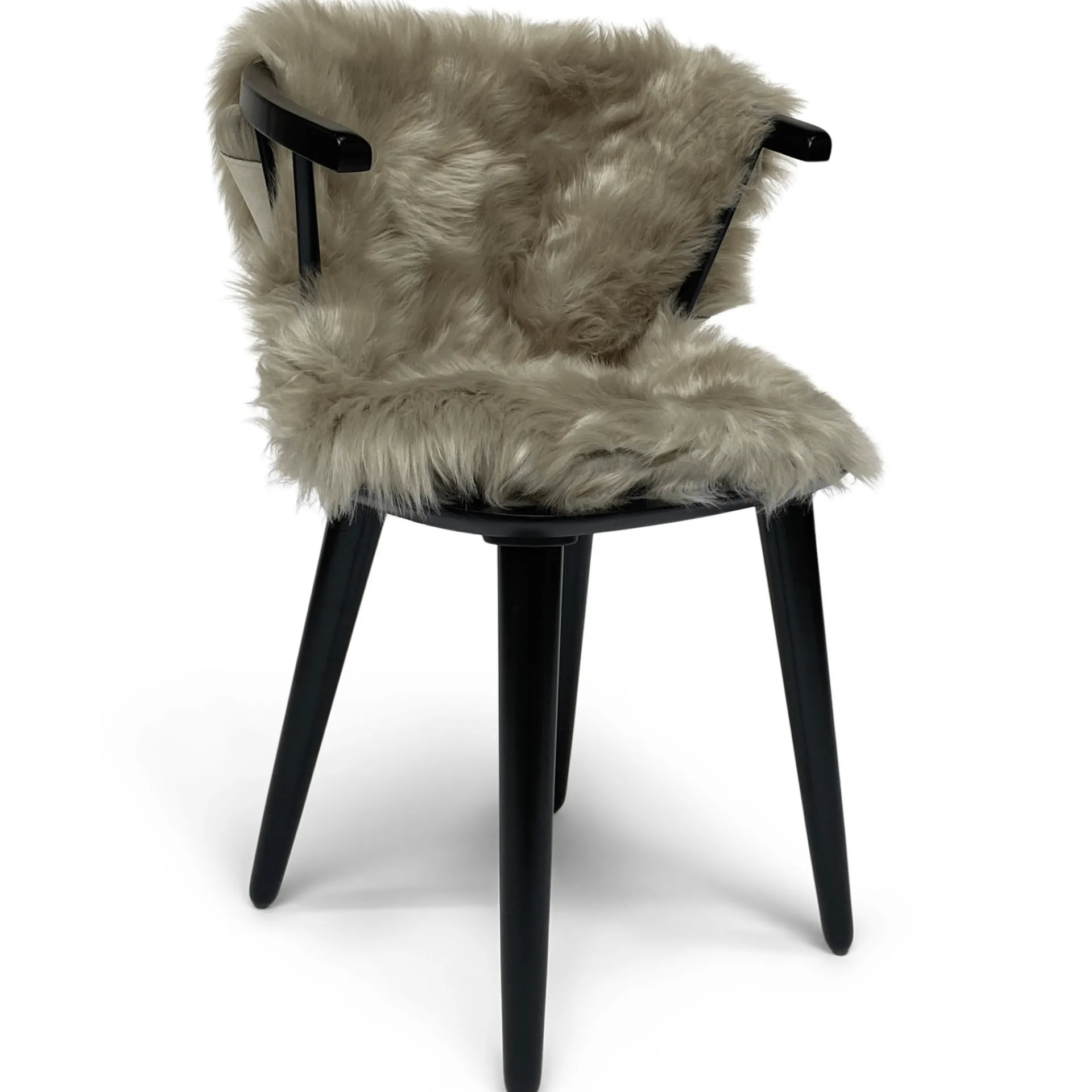 Discount Nimara Imiteret langhåret lammeskind i Grå - 65x95 cm