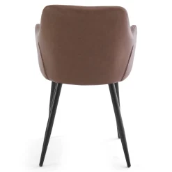 New Nimara Isabella - spisebordsstol i brun kunstlæder