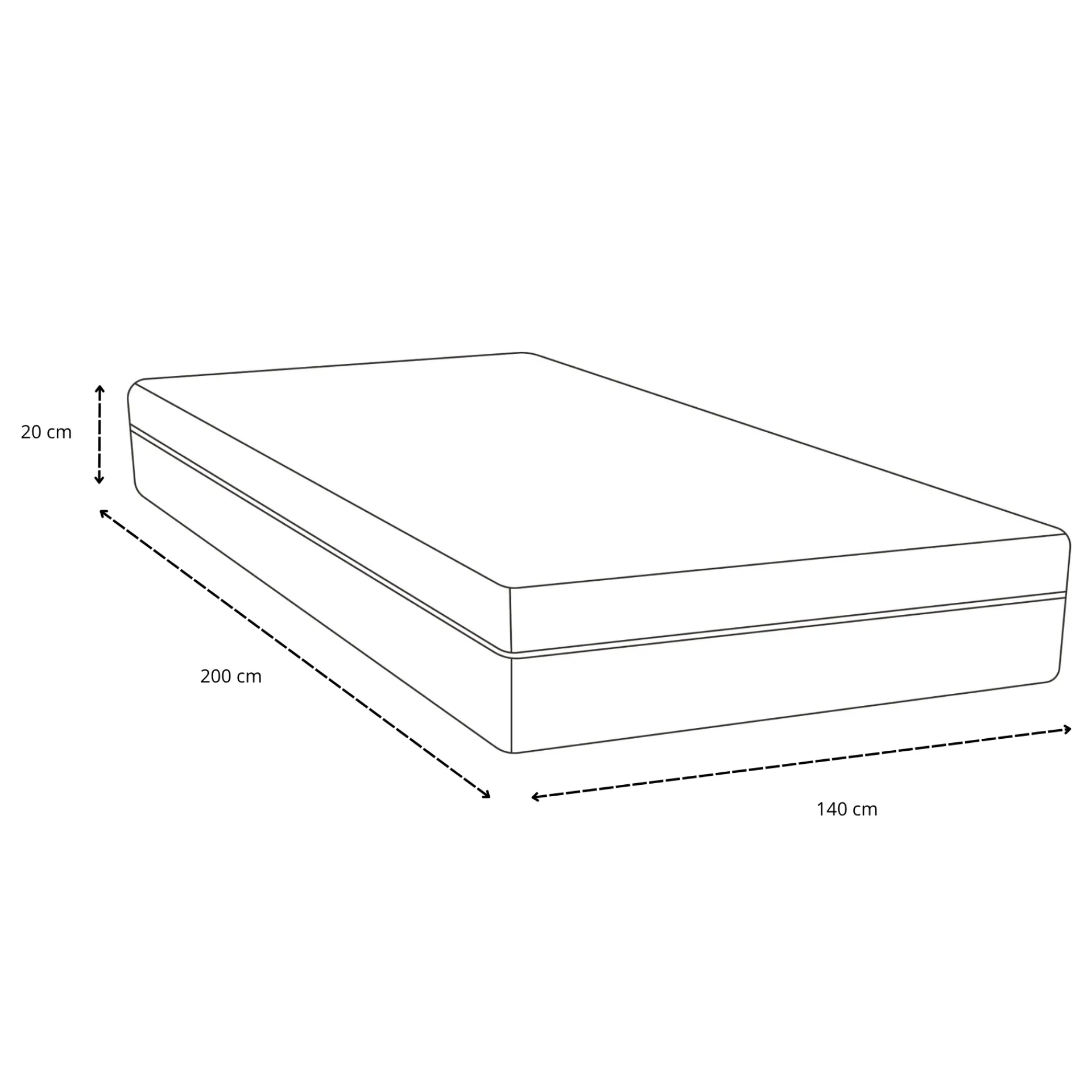 Hot Nimara Jacob springmadras 140x200x20 cm med pocketfjedre - Premium