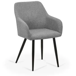 Sale Nimara Jenna spisebordsstol - mørkegrå med sorte ben